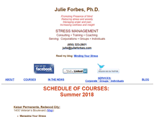 Tablet Screenshot of julieforbes.com